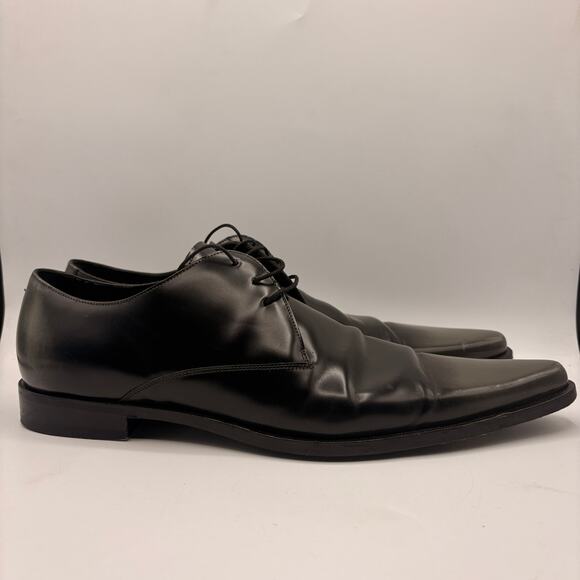 DOLCE & GABBANA Point-Toe Oxford Derby Shoes Leather Black Sz 8.5/US 9.5 $895 main image 5